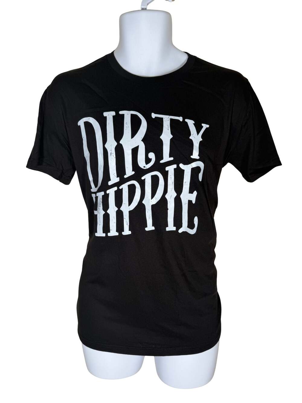 Sunny Daze Design Dirty Hippie Black Graphic Tee Medium